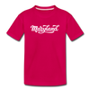 Maryland Toddler T-Shirt - Hand Lettered Maryland Toddler Tee - dark pink