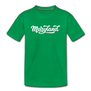 Maryland Toddler T-Shirt - Hand Lettered Maryland Toddler Tee - kelly green