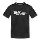 Michigan Toddler T-Shirt - Hand Lettered Michigan Toddler Tee - black
