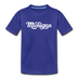 Michigan Toddler T-Shirt - Hand Lettered Michigan Toddler Tee - royal blue