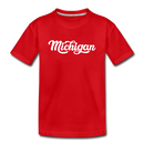Michigan Toddler T-Shirt - Hand Lettered Michigan Toddler Tee - red