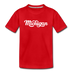 Michigan Toddler T-Shirt - Hand Lettered Michigan Toddler Tee - red