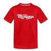 Michigan Toddler T-Shirt - Hand Lettered Michigan Toddler Tee - red