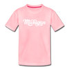 Michigan Toddler T-Shirt - Hand Lettered Michigan Toddler Tee - pink