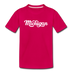 Michigan Toddler T-Shirt - Hand Lettered Michigan Toddler Tee - dark pink