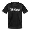 Michigan Toddler T-Shirt - Hand Lettered Michigan Toddler Tee - charcoal gray