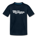 Michigan Toddler T-Shirt - Hand Lettered Michigan Toddler Tee - deep navy