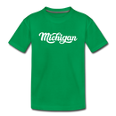 Michigan Toddler T-Shirt - Hand Lettered Michigan Toddler Tee - kelly green