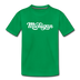 Michigan Toddler T-Shirt - Hand Lettered Michigan Toddler Tee - kelly green
