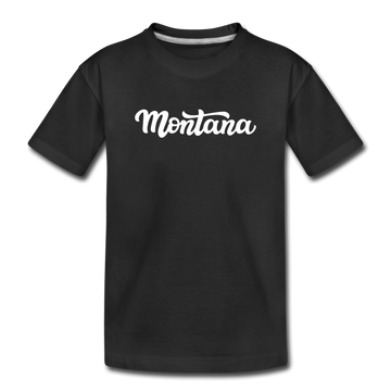 Montana Toddler T-Shirt - Hand Lettered Montana Toddler Tee - black
