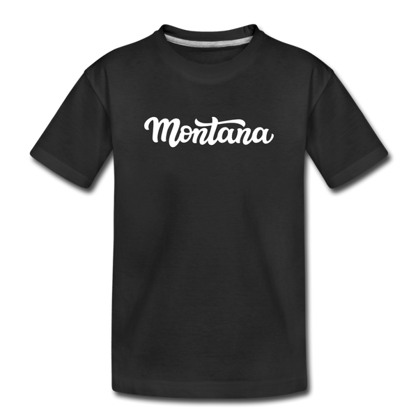 Montana Toddler T-Shirt - Hand Lettered Montana Toddler Tee - black