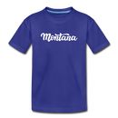 Montana Toddler T-Shirt - Hand Lettered Montana Toddler Tee - royal blue