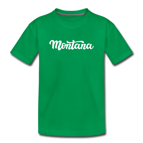Montana Toddler T-Shirt - Hand Lettered Montana Toddler Tee - kelly green