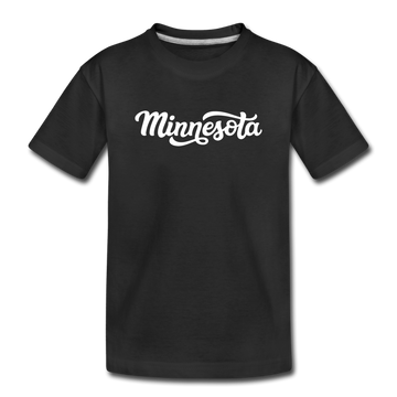 Minnesota Toddler T-Shirt - Hand Lettered Minnesota Toddler Tee - black