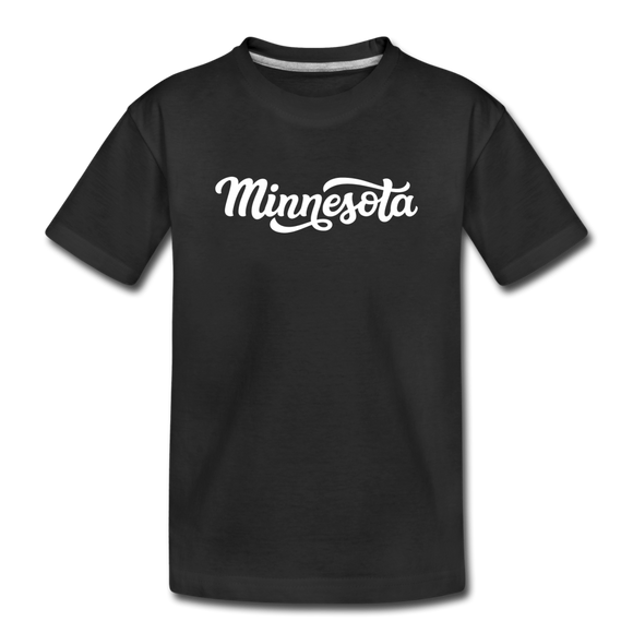 Minnesota Toddler T-Shirt - Hand Lettered Minnesota Toddler Tee - black