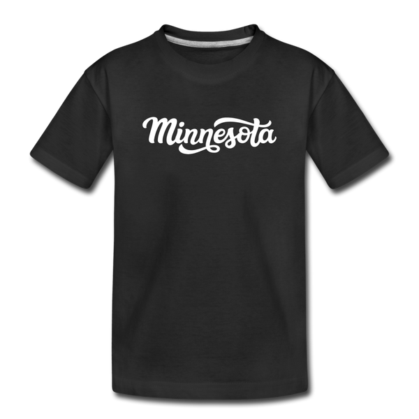 Minnesota Toddler T-Shirt - Hand Lettered Minnesota Toddler Tee - black