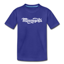 Minnesota Toddler T-Shirt - Hand Lettered Minnesota Toddler Tee - royal blue