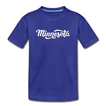 Minnesota Toddler T-Shirt - Hand Lettered Minnesota Toddler Tee - royal blue