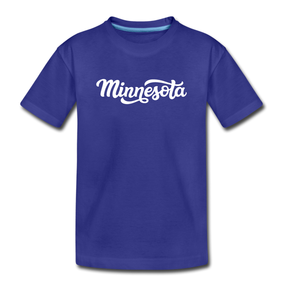 Minnesota Toddler T-Shirt - Hand Lettered Minnesota Toddler Tee - royal blue