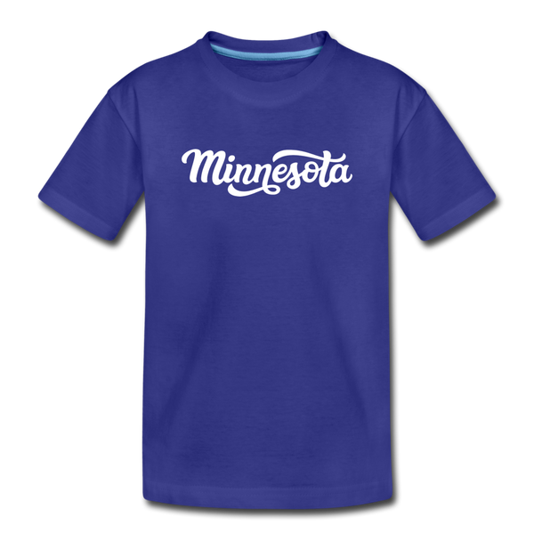 Minnesota Toddler T-Shirt - Hand Lettered Minnesota Toddler Tee - royal blue