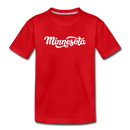 Minnesota Toddler T-Shirt - Hand Lettered Minnesota Toddler Tee - red