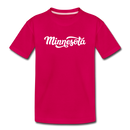 Minnesota Toddler T-Shirt - Hand Lettered Minnesota Toddler Tee - dark pink