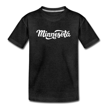 Minnesota Toddler T-Shirt - Hand Lettered Minnesota Toddler Tee - charcoal gray