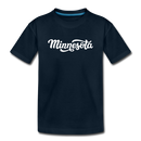 Minnesota Toddler T-Shirt - Hand Lettered Minnesota Toddler Tee - deep navy
