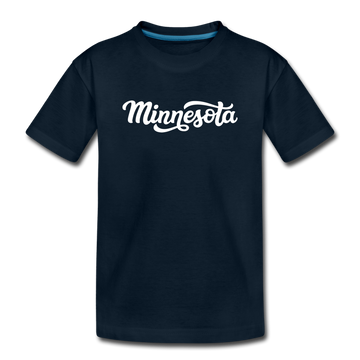 Minnesota Toddler T-Shirt - Hand Lettered Minnesota Toddler Tee - deep navy