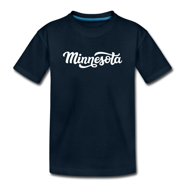 Minnesota Toddler T-Shirt - Hand Lettered Minnesota Toddler Tee - deep navy