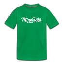 Minnesota Toddler T-Shirt - Hand Lettered Minnesota Toddler Tee - kelly green