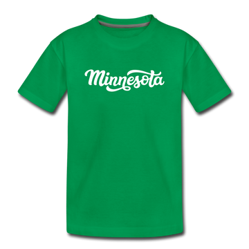 Minnesota Toddler T-Shirt - Hand Lettered Minnesota Toddler Tee - kelly green