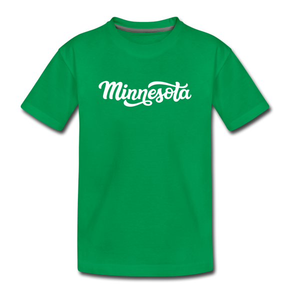 Minnesota Toddler T-Shirt - Hand Lettered Minnesota Toddler Tee - kelly green