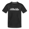 Nebraska Toddler T-Shirt - Hand Lettered Nebraska Toddler Tee - black
