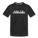 Nebraska Toddler T-Shirt - Hand Lettered Nebraska Toddler Tee - black