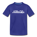 Nebraska Toddler T-Shirt - Hand Lettered Nebraska Toddler Tee - royal blue