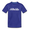 Nebraska Toddler T-Shirt - Hand Lettered Nebraska Toddler Tee - royal blue