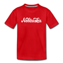 Nebraska Toddler T-Shirt - Hand Lettered Nebraska Toddler Tee - red