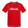 Nebraska Toddler T-Shirt - Hand Lettered Nebraska Toddler Tee - red