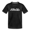 Nebraska Toddler T-Shirt - Hand Lettered Nebraska Toddler Tee - charcoal gray