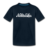 Nebraska Toddler T-Shirt - Hand Lettered Nebraska Toddler Tee - deep navy