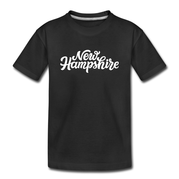 New Hampshire Toddler T-Shirt - Hand Lettered New Hampshire Toddler Tee - black