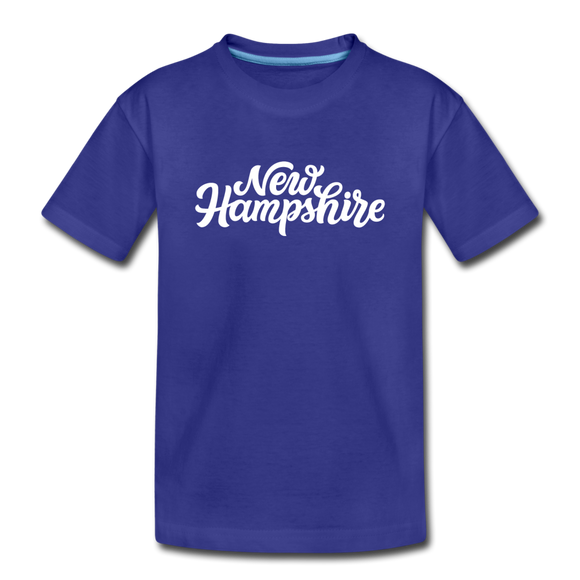 New Hampshire Toddler T-Shirt - Hand Lettered New Hampshire Toddler Tee - royal blue
