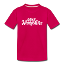 New Hampshire Toddler T-Shirt - Hand Lettered New Hampshire Toddler Tee - dark pink