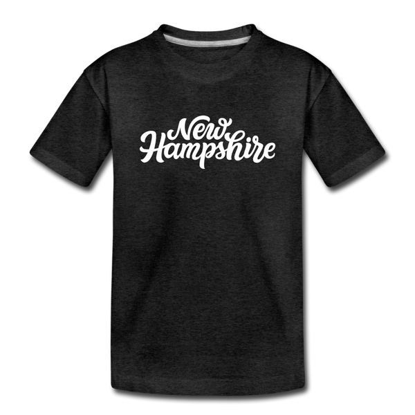New Hampshire Toddler T-Shirt - Hand Lettered New Hampshire Toddler Tee - charcoal gray