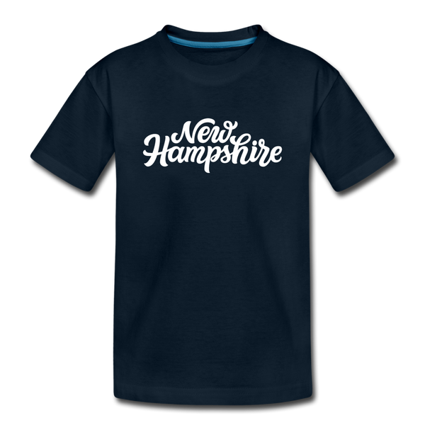 New Hampshire Toddler T-Shirt - Hand Lettered New Hampshire Toddler Tee - deep navy
