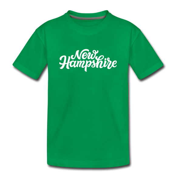 New Hampshire Toddler T-Shirt - Hand Lettered New Hampshire Toddler Tee - kelly green