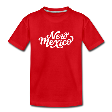 New Mexico Toddler T-Shirt - Hand Lettered New Mexico Toddler Tee - red