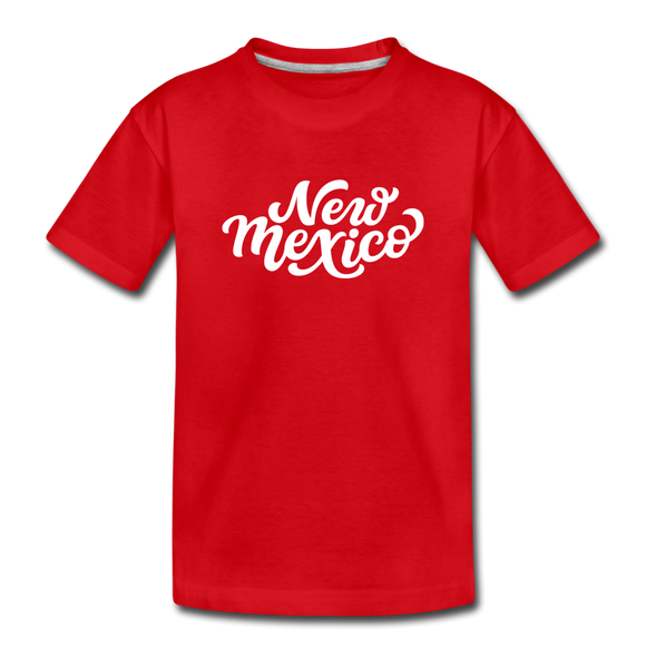 New Mexico Toddler T-Shirt - Hand Lettered New Mexico Toddler Tee - red