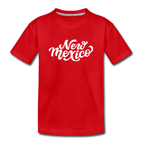 New Mexico Toddler T-Shirt - Hand Lettered New Mexico Toddler Tee - red
